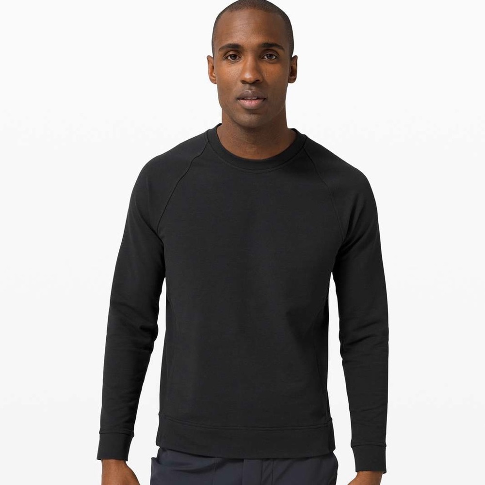 Lululemon Mens City Sweat Crew Size Medium Style# M3BUGS Black